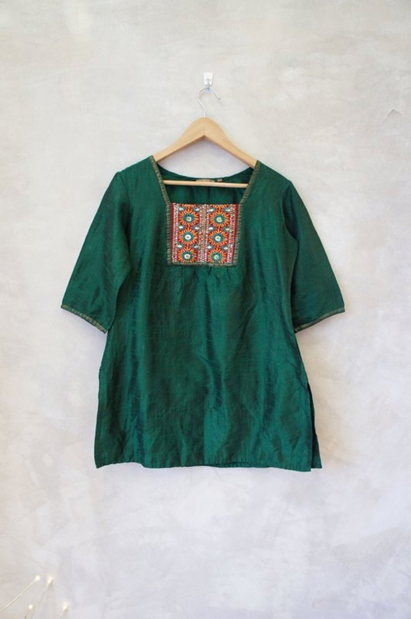 碧绿色民族风上衣  Bea:Mon 古着 - 其他 - 其他材质 绿色