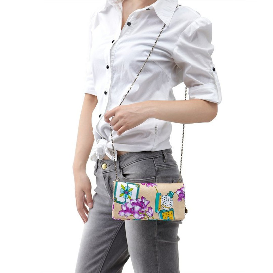东方巴黎3ways长夹/肩背包 /iPhone包(四种图案)  shoulder bag iPhone bag - Chinese painting (4 styles) - 侧背包/斜挎包 - 其他材质 金色