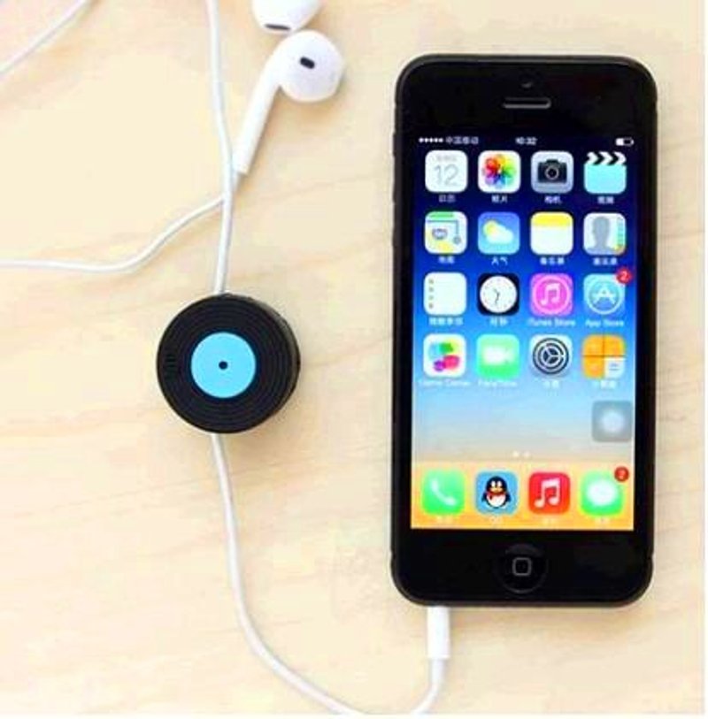 DJ黑胶唱片造型 多功能集线器/屏幕擦-音乐设计款 - 卷线器/电线收纳 - 硅胶 