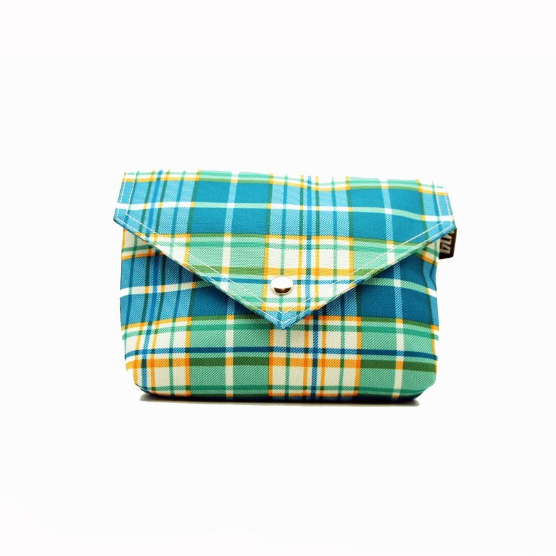 BLR 手工印制 苏格兰 格纹 BB BAG  两用 肩背包 - 侧背包/斜挎包 - 其他材质 蓝色