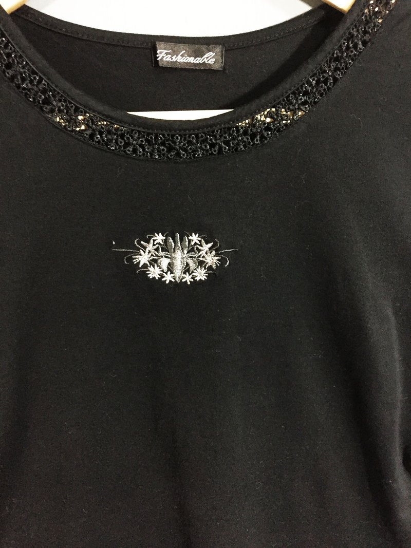 Wahr_篓空上衣 - 女装 T 恤 - 其他材质 黑色