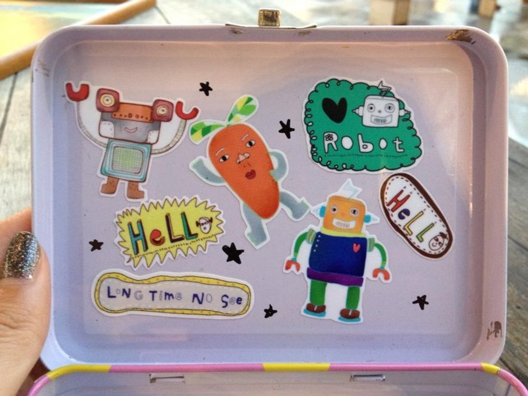 Hello Robot/萝伯特 贴纸组 - 贴纸 - 纸 橘色