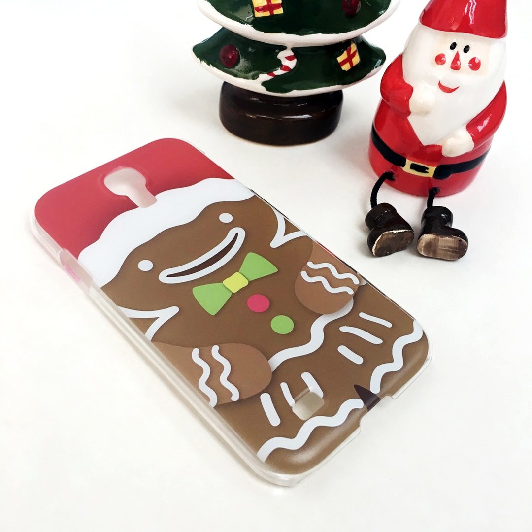 香港原创设计 圣诞系列 - 啡色姜饼人图案 iPhone X,  iPhone 8,  iPhone 8 Plus, iPhone 7, iPhone 7 Plus, iphone 6/6S , iphone 6/6S PLUS, Samsung Galaxy Note 7 透明手机壳 - 手机壳/手机套 - 塑料 