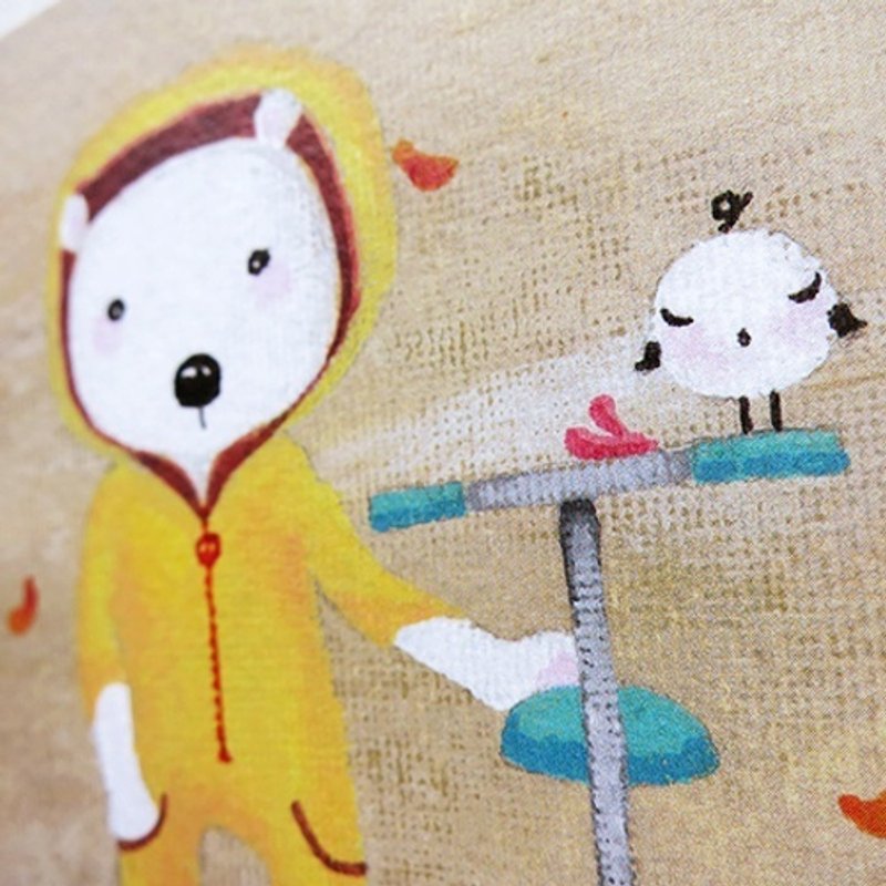 不哭鸟飞进森林卡片-与你同行... - 卡片/明信片 - 纸 金色