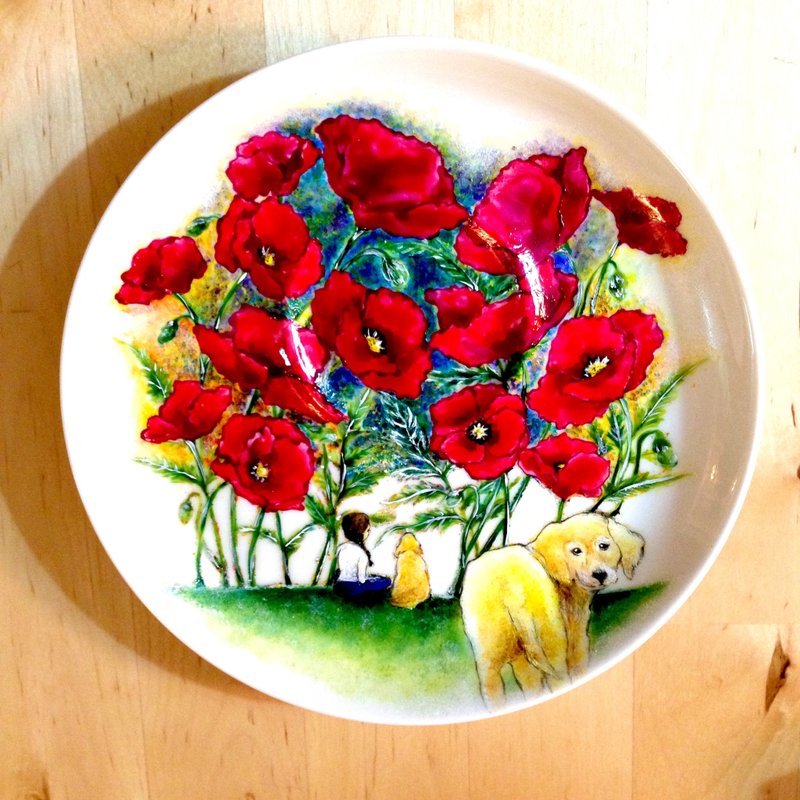 典雅茶杯盘系列－"Poppy" Love - 咖啡杯/马克杯 - 其他材质 红色