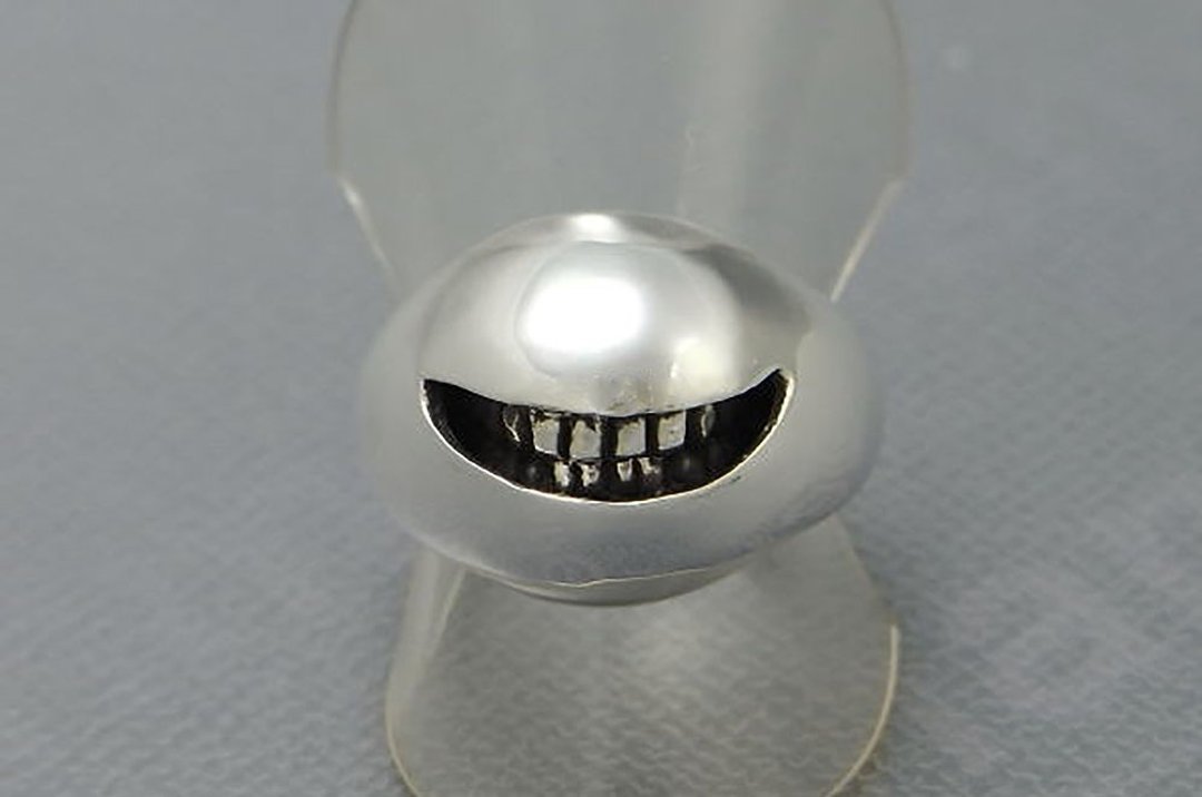 smile ball ring_2 (s_m-R.06) 微笑 笑 銀 戒指 指环 環 jewelry sterling silver - 戒指 - 纯银 银色