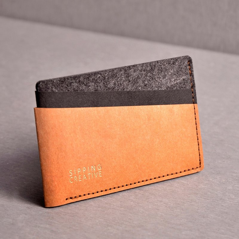 信用卡夹_时尚驼【可加购雷雕刻字】 - 证件套/卡套 - 纸 卡其色