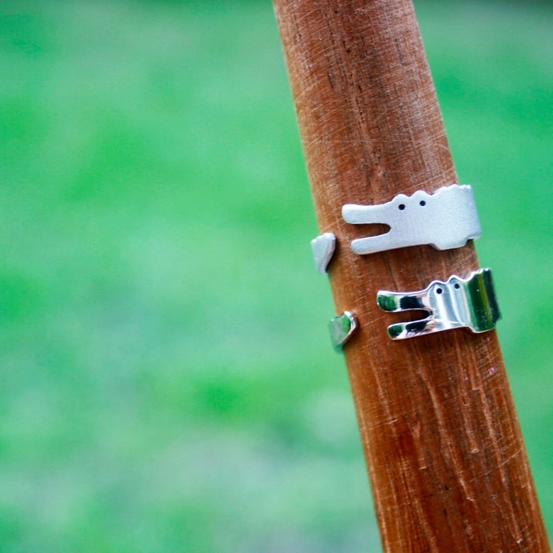 鳄鱼戒指 - 戒指 - 其他金属 多色