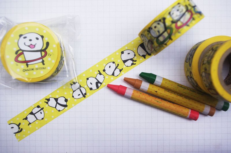 纸胶带--回転・呼拉圈 - 纸胶带 - 纸 黄色