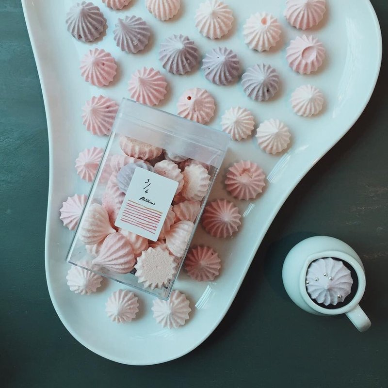 四分之三法式甜点 ［法式蛋白糖霜 Meringue］ - 零食/点心 - 新鲜食材 多色
