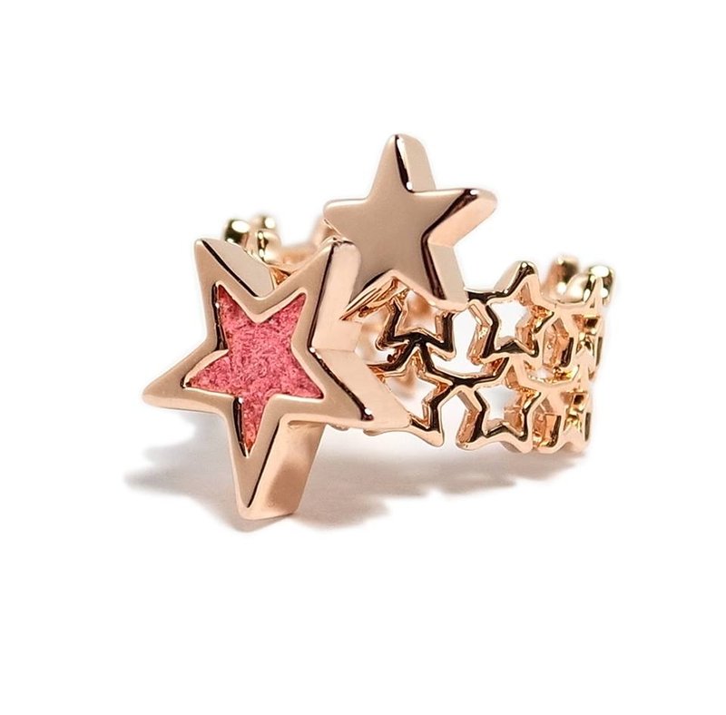 手工玫瑰金流星戒指,手作饰品粉红色星星戒指/手工戒指 - 戒指 - 其他金属 粉红色