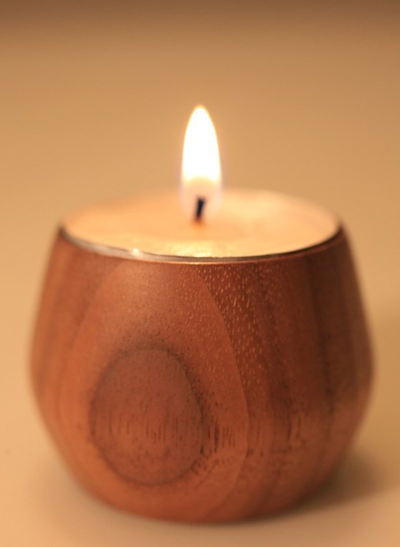 胡桃木小烛台 - 灯具/灯饰 - 木头 卡其色