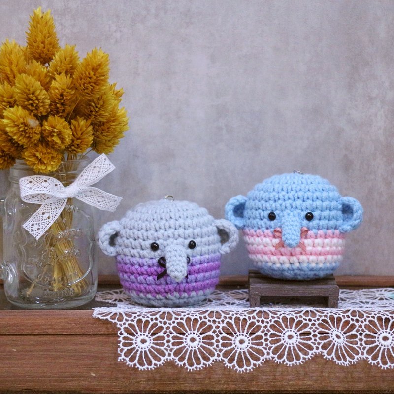 胖大象－钥匙圈。交换礼物 - 钥匙链/钥匙包 - 其他人造纤维 