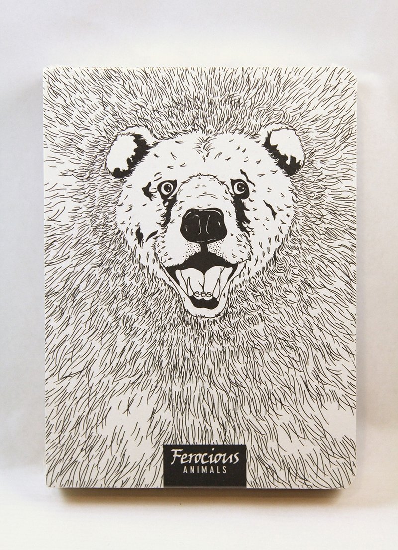 [SUSS] 超可爱动物系列高质感空白笔记本(熊怒吼)---免运优惠中 - 笔记本/手帐 - 纸 白色