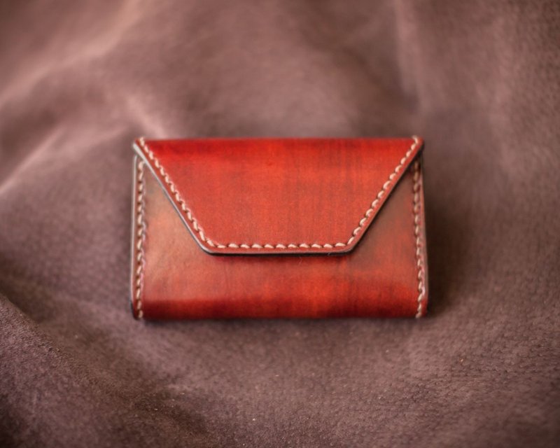 皮件 手工皮革 名片盒/零钱盒(磁扣)改版 - 零钱包 - 真皮 