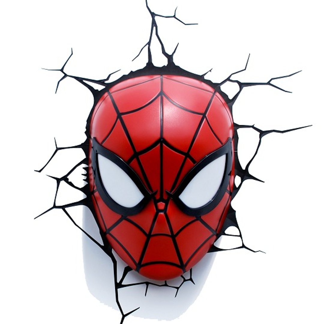 3D Light FX - Marvel Series Spider-Man Mask - 3D立体造型灯 蜘蛛人 面罩 - 灯具/灯饰 - 塑料 红色