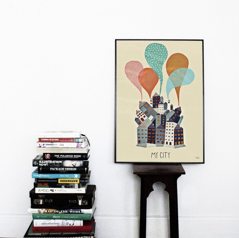 丹麦Michelle Carlslund 插画海报_城市系列 M - 海报/装饰画/版画 - 纸 