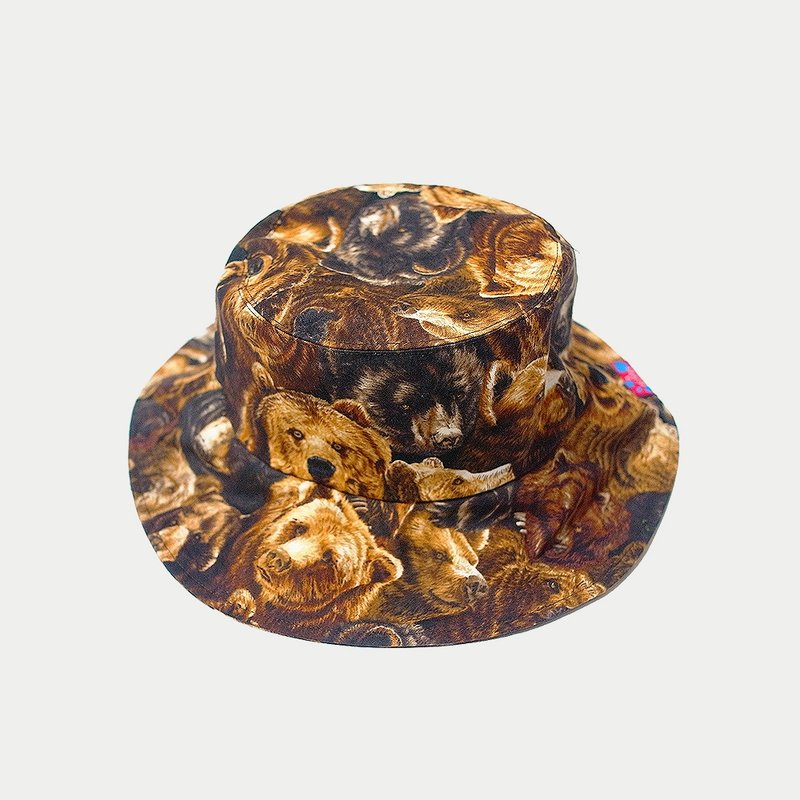 A MERRY HEART♥大熊渔夫帽 - 帽子 - 其他材质 咖啡色