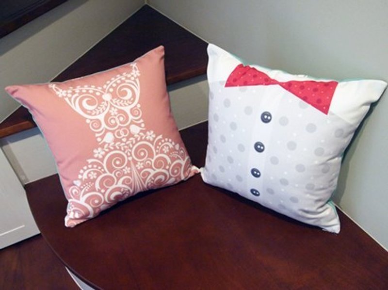 我俩抱枕系列-点点衬衫 - 枕头/抱枕 - 其他材质 多色