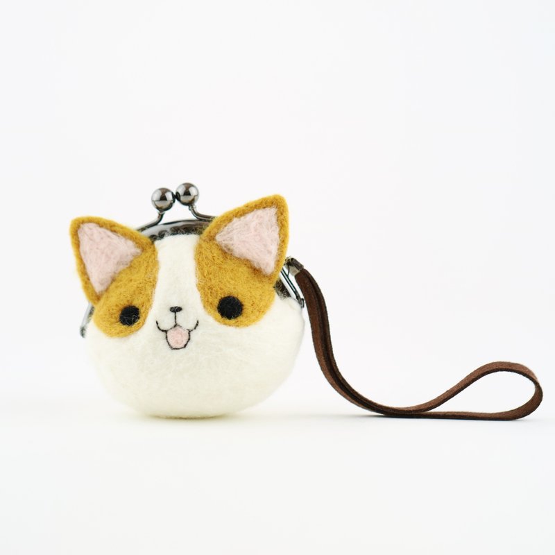 肥肥柯基口金包 - 好日子 - 零钱包 - 羊毛 白色