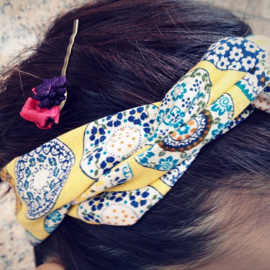 [CURLY CURLY] 图案系列/手工发带hair band - 发饰 - 其他材质 多色