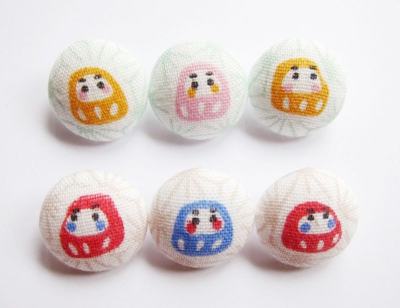 布扣 钮扣 针织 缝纫 手作材料 日本不倒翁 DIY材料 - 编织/刺绣/羊毛毡/裁缝 - 棉．麻 多色