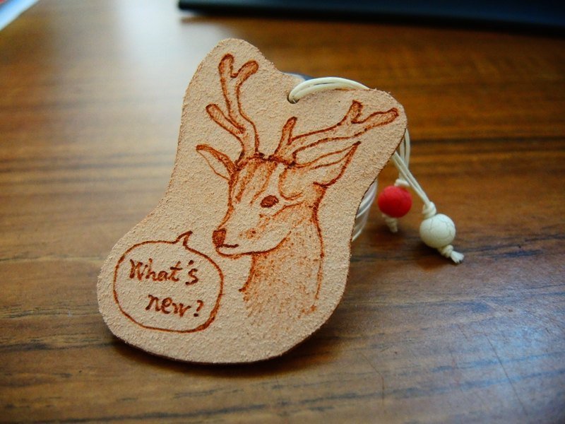 What's news? 近来可好呢 鹿先生 - 吊饰 - 真皮 咖啡色