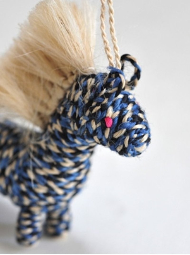 地球树fair trade&Eco-“居家杂货系列”-麻编 蓝色马 小扫把 - 其他 - 植物．花 