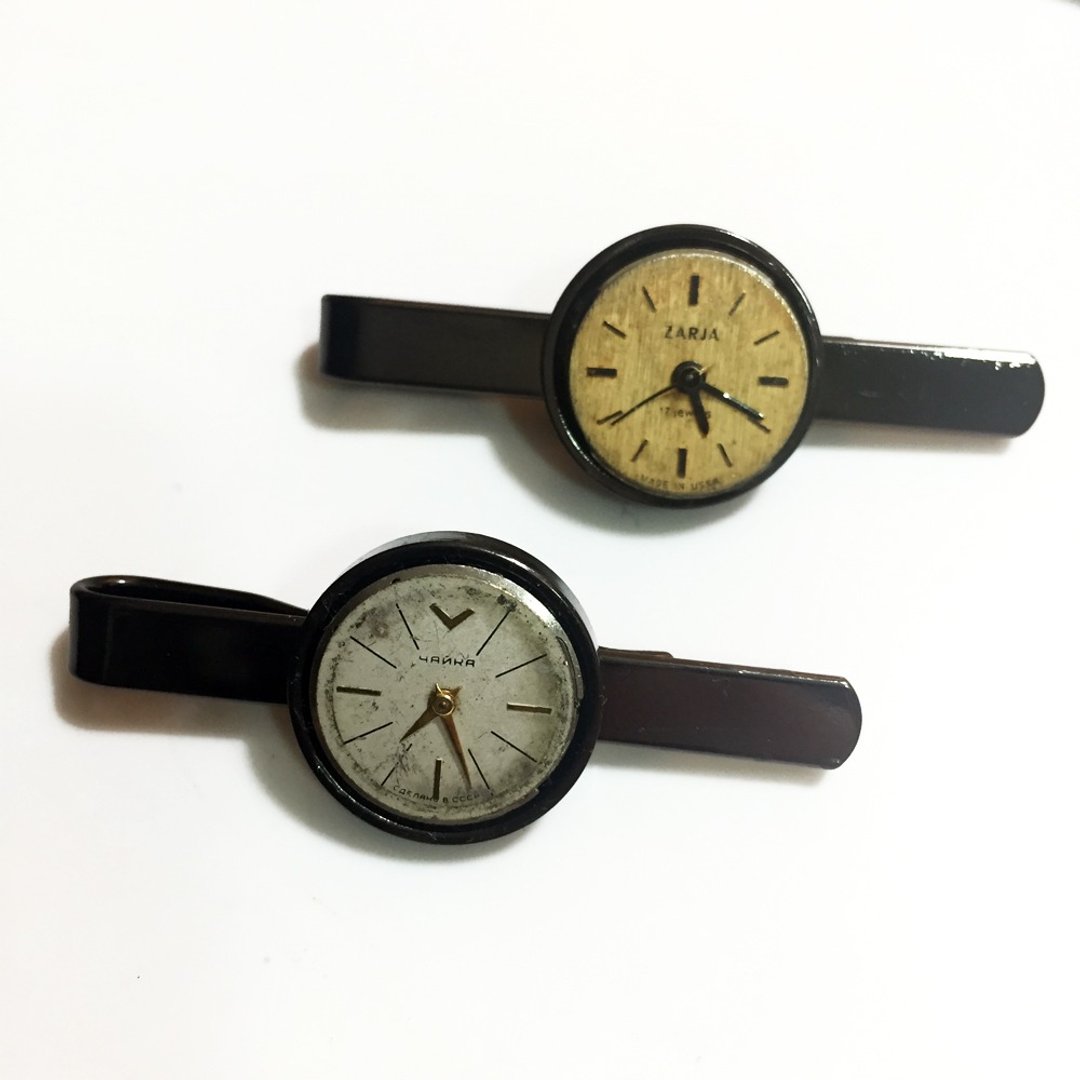Steampunk蒸汽庞克风格 1960 机芯领带夹BK - 其他 - 其他金属 黑色