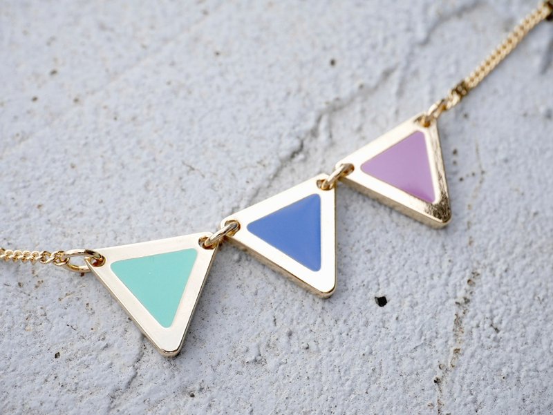 万国旗 - 绿&蓝&紫 *手链 - 手链/手环 - 其他金属 金色