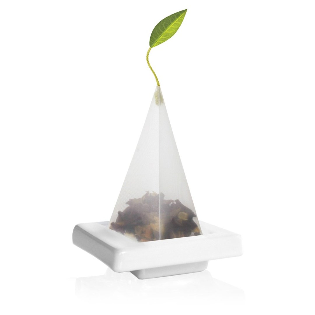 Tea Forte 2入陶瓷方型茶托 - 白瓷 - 茶具/茶杯 - 瓷 白色