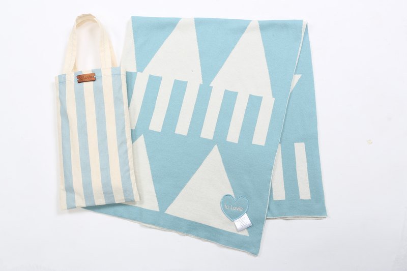 有机棉毯-印地安-水蓝 - 寝具 - 其他材质 蓝色