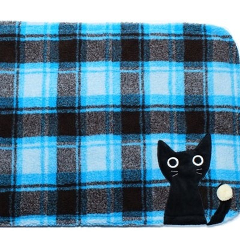 Noafamily,诺亚大眼猫格纹冬足下地垫_BL (H671-BL) - 其他 - 其他材质 蓝色