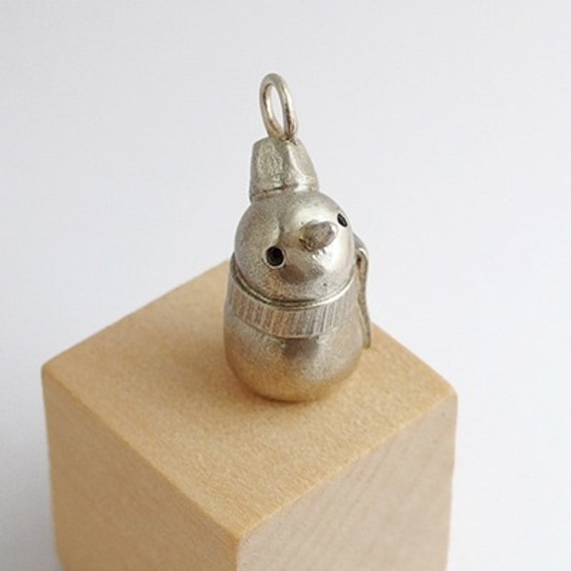 snowman 水桶雪人 925银坠子/ 圣诞/礼物 - 项链 - 其他材质 白色