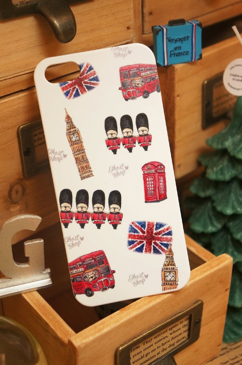 (售完) iPhone5/5S手机壳-英伦法斗-白 - 手机壳/手机套 - 塑料 白色