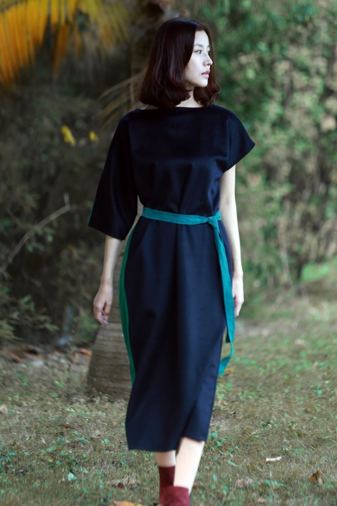 品.祥云纱2015新款女秋冬中长款羊绒羊毛大衣裙子 中长裙 冬日汉服 - 裙子 - 羊毛 黑色