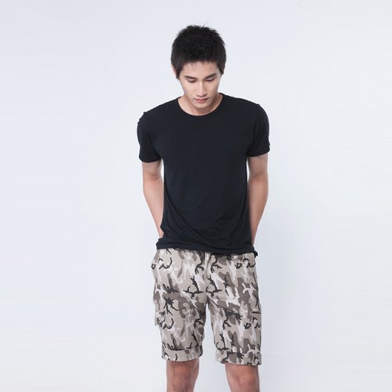 iinpress 迷彩精工短裤 (灰) - 男士长裤 - 其他材质 