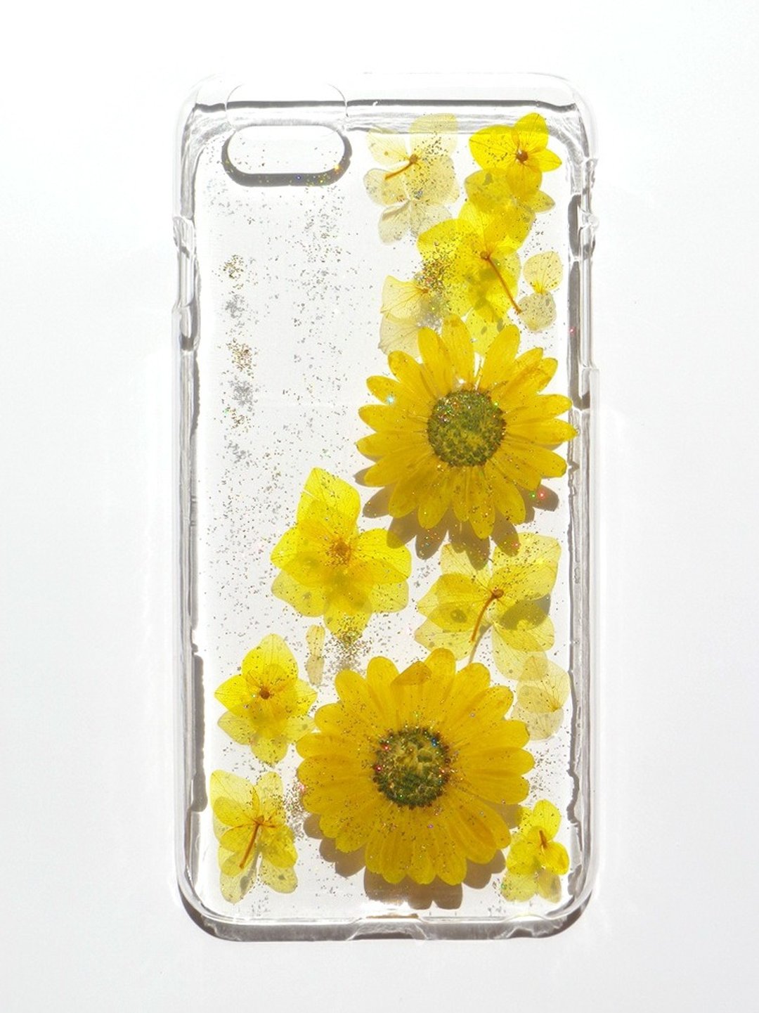 Anny's workshop手作押花手机保护壳，iphone 6 plus，耀眼黄 - 手机壳/手机套 - 塑料 黄色