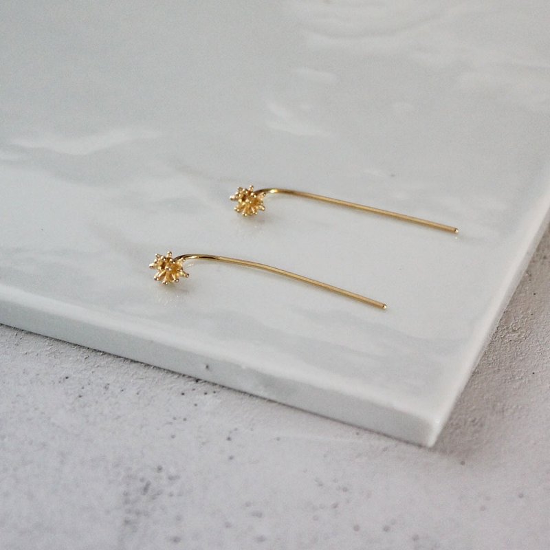 金平糖 耳环 银饰 -镀金- - 耳环/耳夹 - 其他金属 金色