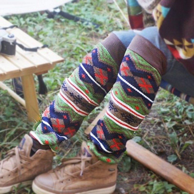 韩国【KEKKI】北欧爱尔兰 秋 冬 腿部 脚部 保暖 袜套 - 女装长裤 - 其他材质 橘色