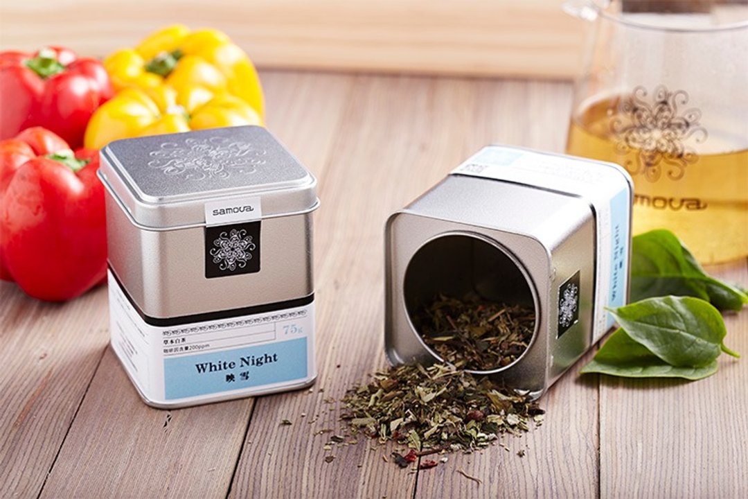草本白茶 |‘映雪’ - 层次丰富口感强烈 / 茶叶 /大茶罐 75g - 茶 - 新鲜食材 蓝色