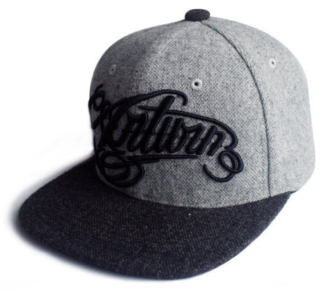 Arturn / Handstyle snapback cap 羊毛棒球帽/浅灰色 - 帽子 - 棉 灰色