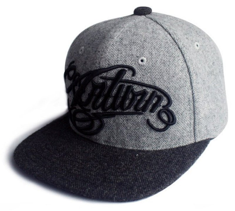 Arturn / Handstyle snapback cap 羊毛棒球帽/浅灰色 - 帽子 - 棉．麻 灰色