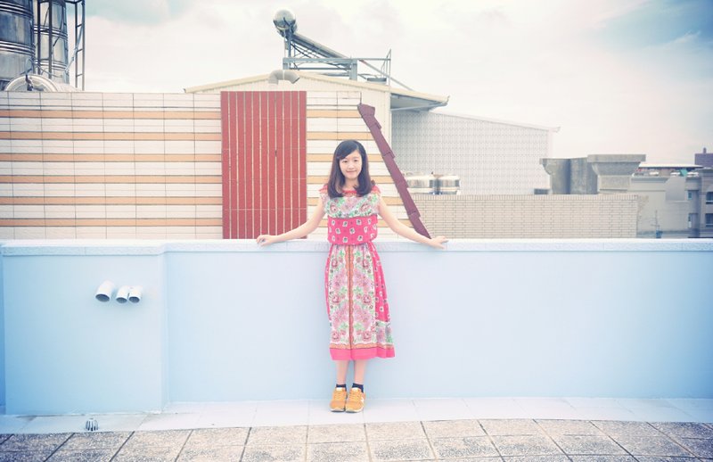 春天的花  |  古着洋装 - 洋装/连衣裙 - 其他材质 粉红色