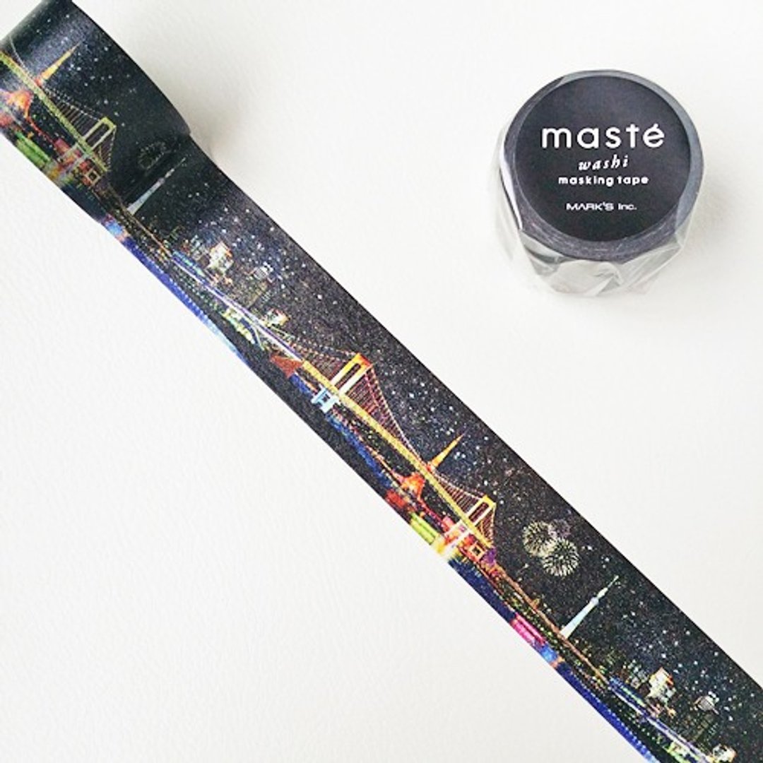 maste 和纸胶带 Multi．Japan【东京夜景(MST-MKT81-A)】 - 纸胶带 - 纸 黑色