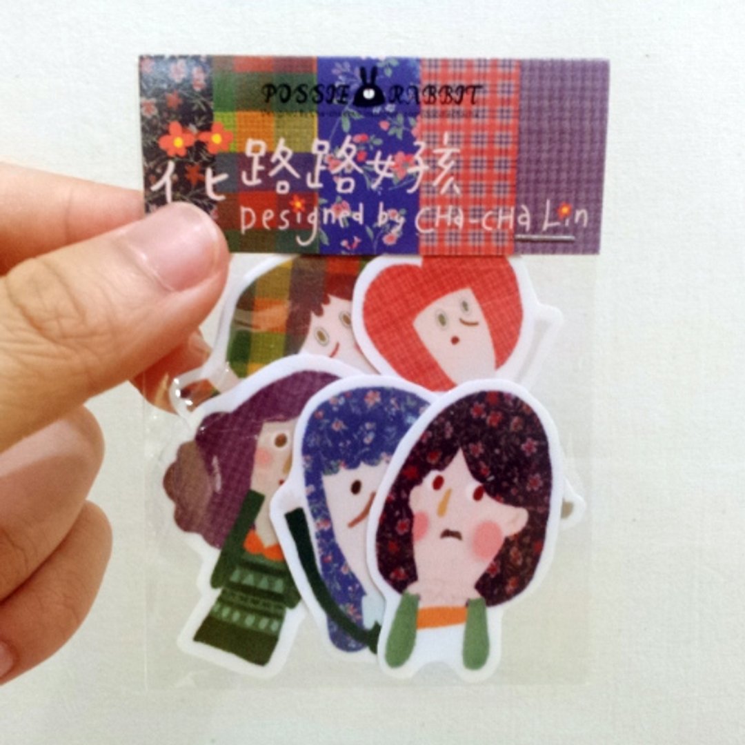 花路路女孩贴纸组 - 贴纸 - 防水材质 紫色