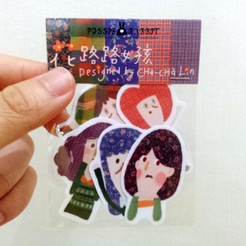 花路路女孩贴纸组 - 贴纸 - 防水材质 紫色