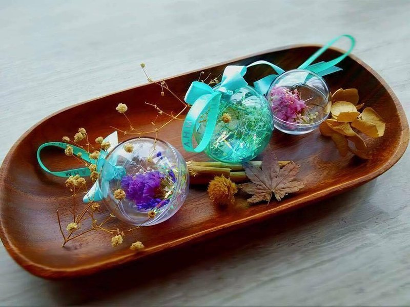 AHM HANDMADE干花璀璨泡沫水晶球 组合 三个 - 木工/竹艺/纸艺 - 纸 