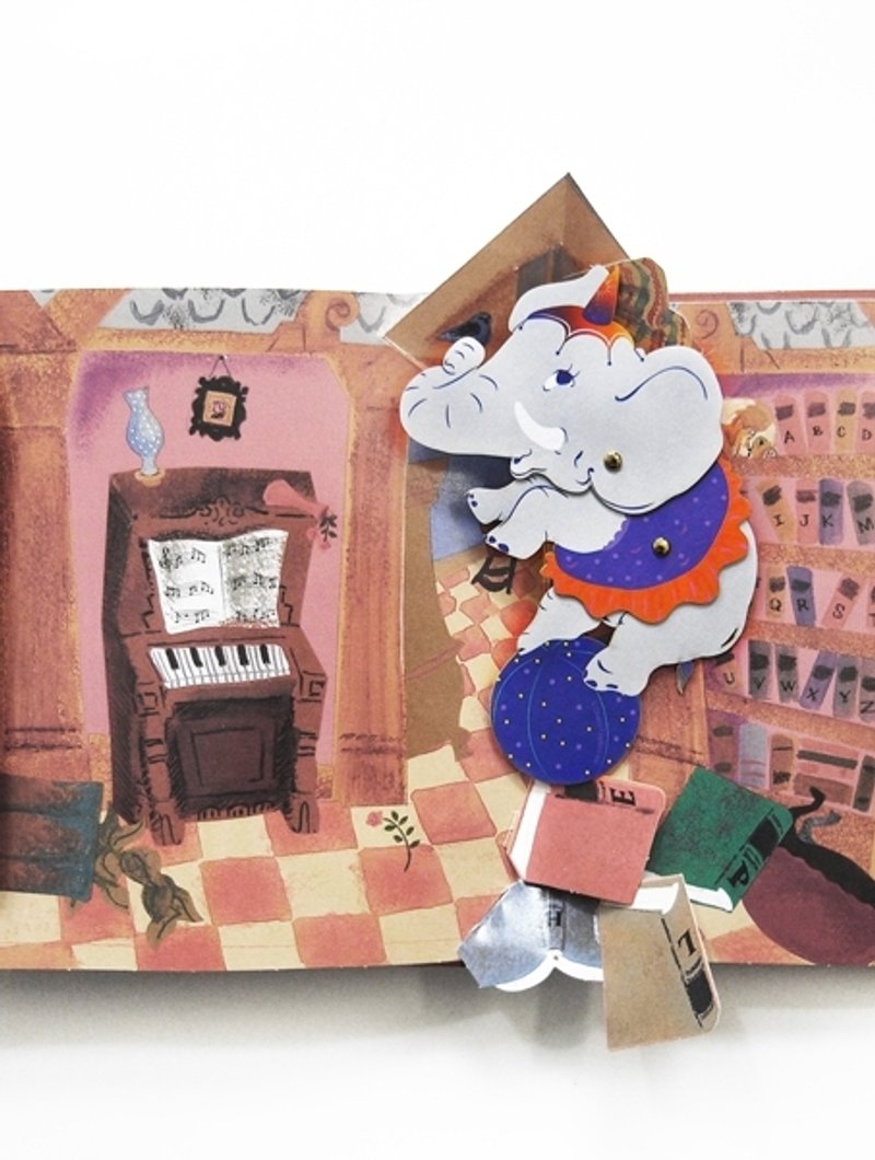 嬉皮象。书签 礼物 卡片。 - 卡片/明信片 - 纸 蓝色