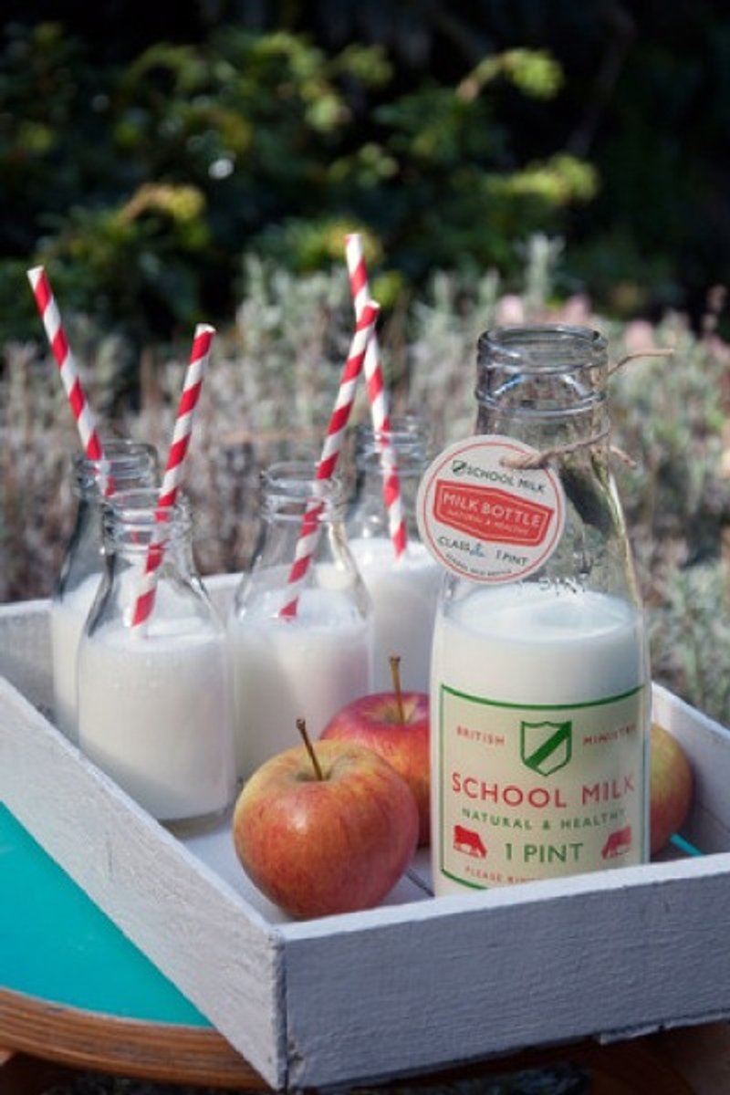 Rex复古玻璃牛奶瓶/花器 - 摆饰 - 玻璃 